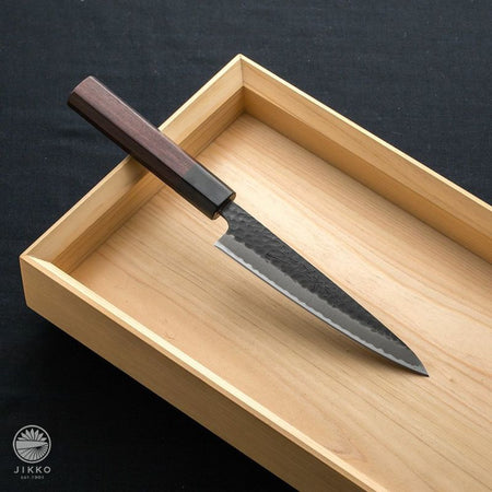 JIKKO ekubo (Dimples) Petty knife Blue VG-10 Gold Stainless Steel Japanese (Utility Knife)