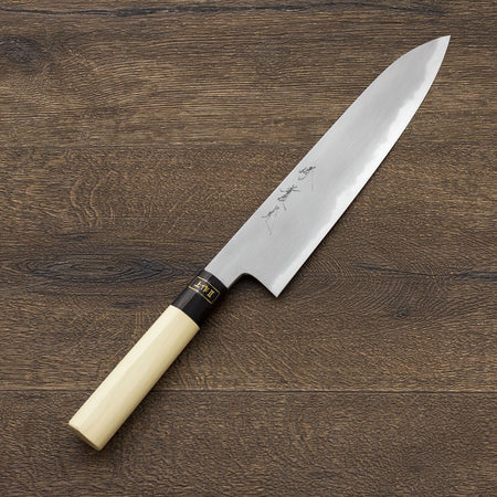 JIKKO ekubo (Dimples) Red Gyuto knife VG-10 Gold Stainless Steel Japanese  (Chef)