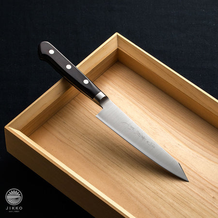 JIKKO ekubo (Dimples) Red Petty knife VG-10 Gold Stainless Steel Japanese (Utility Knife)