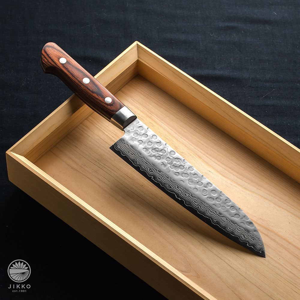 JIKKO Mille-feuille Santoku knife VG-10 Gold Stainless Steel