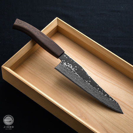 JIKKO Santoku Super Blue carbon steel knife Japanese knife