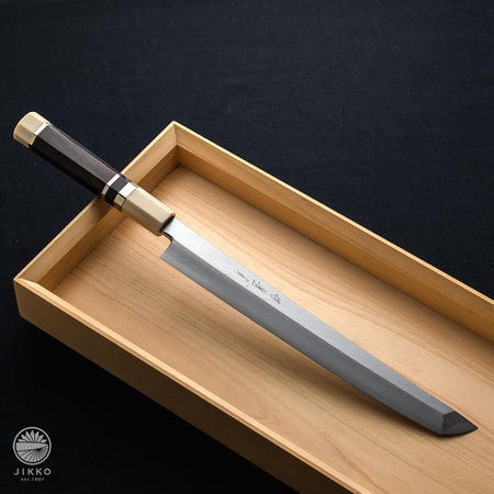 JIKKO Sashimi Sakimaru Jyousaku White2 carbon steel Sushi Sashimi Japanese knife