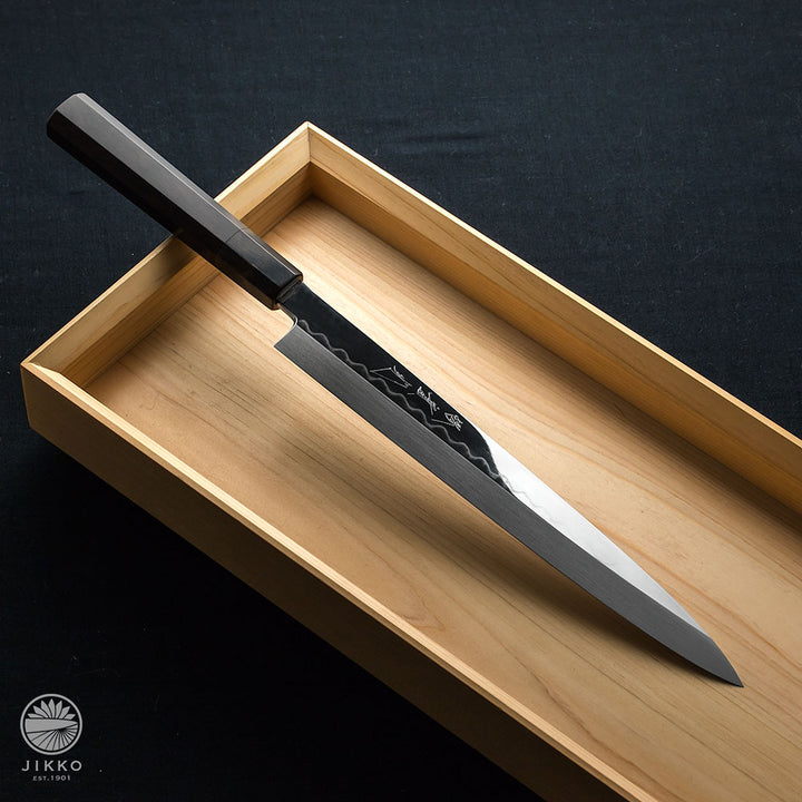 Namiukashi Honyaki Sashimi Knife White carabon steel