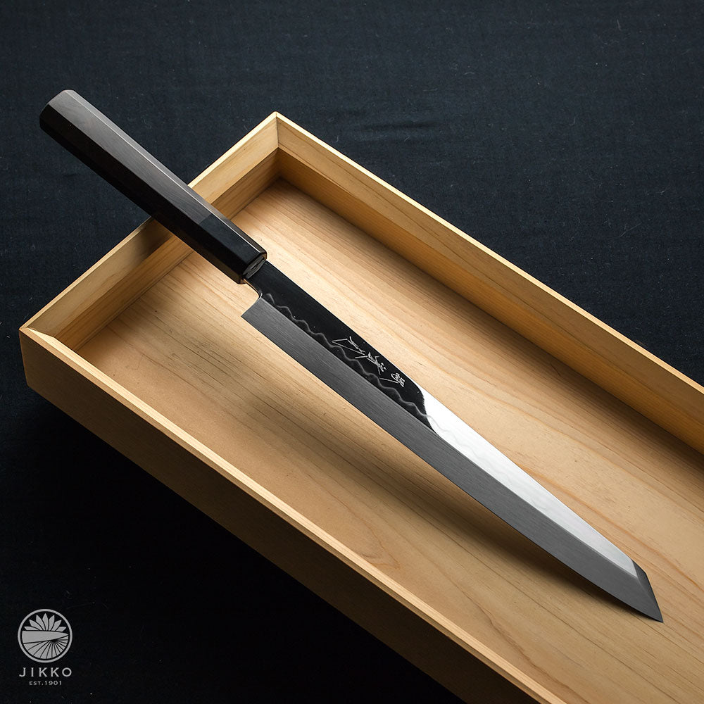 Namiukashi Honyaki Sashimi Kiritsuke Knife White carabon steel