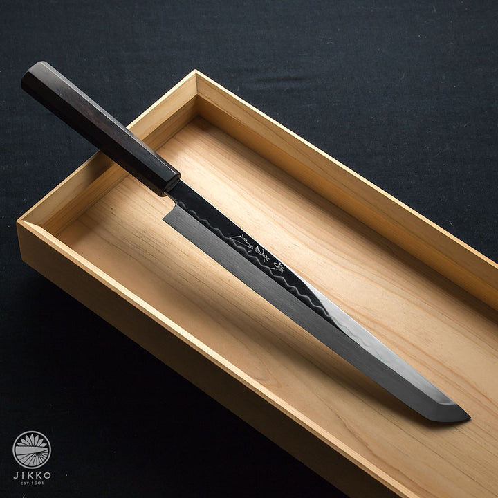 Namiukashi Honyaki Sashimi Sakimaru Knife White carabon steel