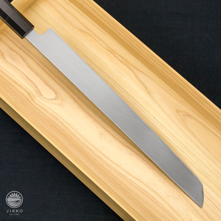 Namiukashi Honyaki Sashimi Sakimaru Knife White carabon steel