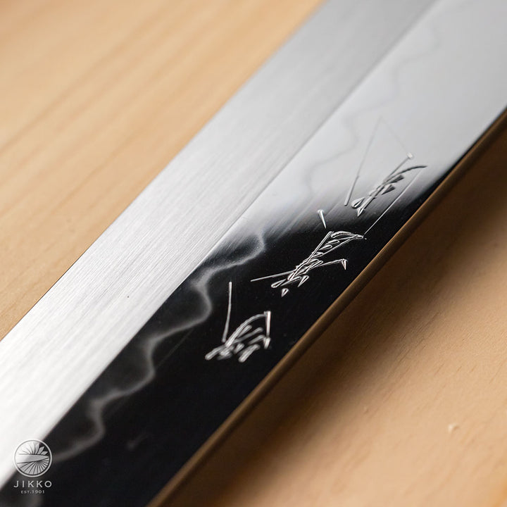 Namiukashi Honyaki Sashimi Sakimaru Knife White carabon steel