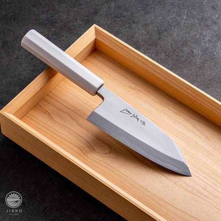 JIKKO Kamausuba Jyousaku White2 carbon steel Vegetable Knife Japanese knife