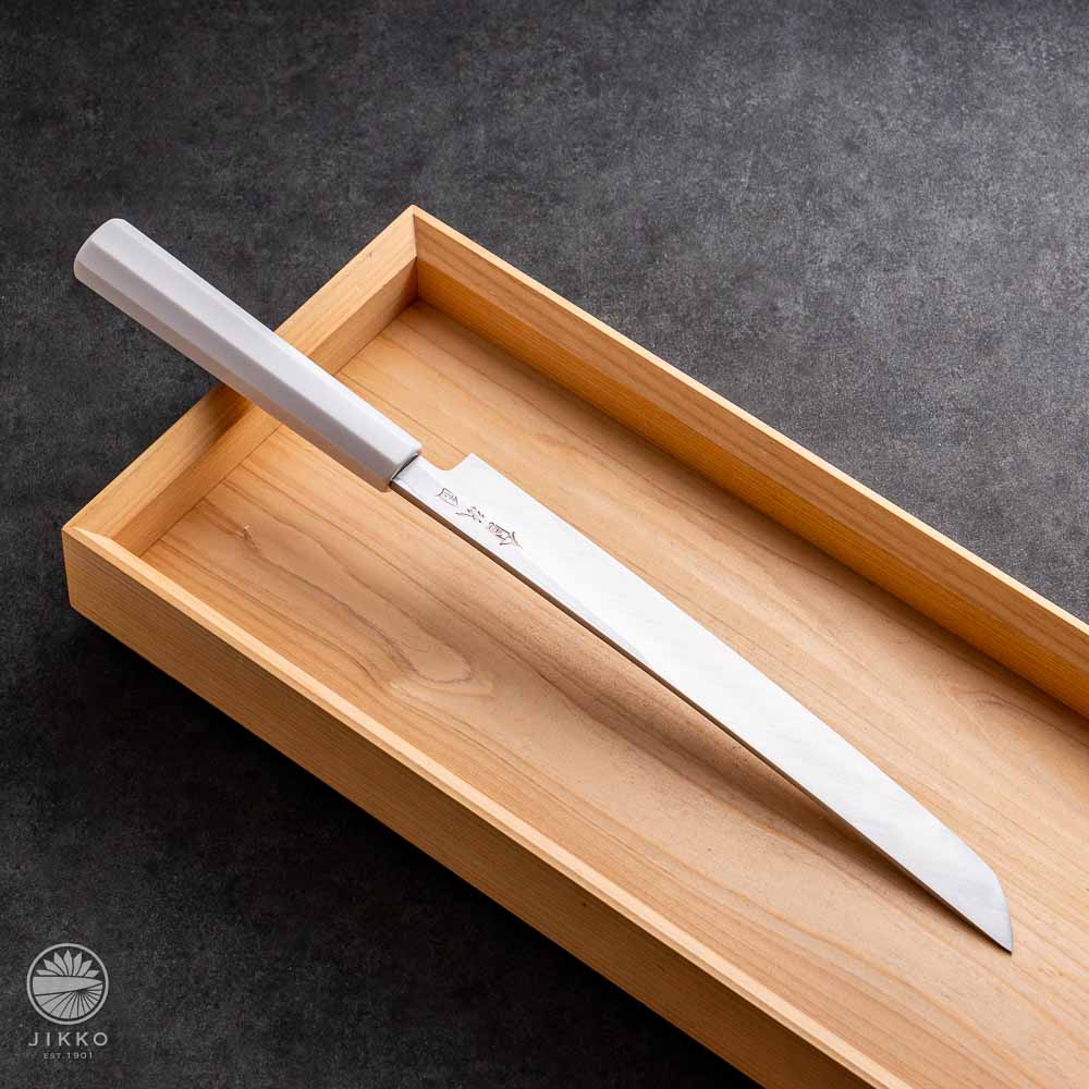 Gion Sashimi (Yanagi) Sakimaru knife White 2 carbon steel Sushi Sashimi Japanese knife