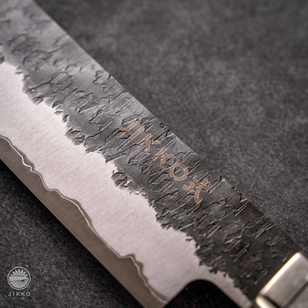 JIKKO Shiki Nikukiri Sujihiki (Slicer Knife) Super Blue carbon steel Stainless Clad