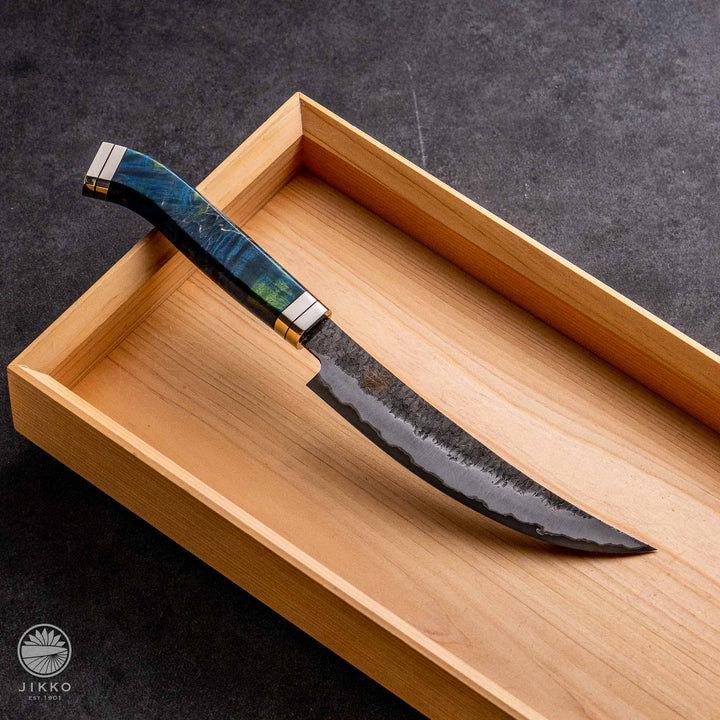 JIKKO Shiki Sakana Petty (Utility Knife) Super Blue carbon steel Stainless Clad