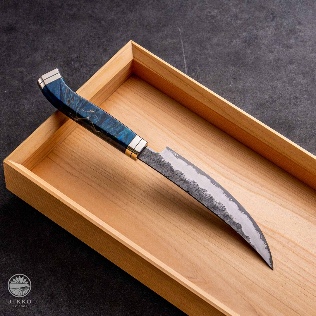 JIKKO Shiki Sakana Petty (Utility Knife) Super Blue carbon steel Stainless Clad