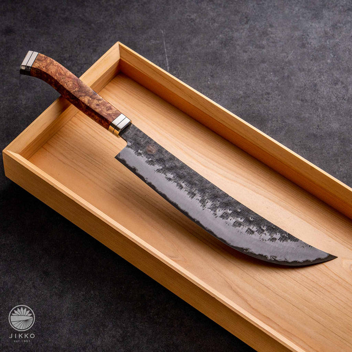 JIKKO Shiki Zenkiri Gyuto (Chef Knife) Super Blue carbon steel Stainless Clad