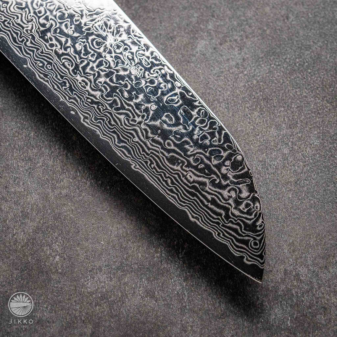 JIKKO Kappa Damascus Santoku (Multi-purpose) SG2 Starinless steel