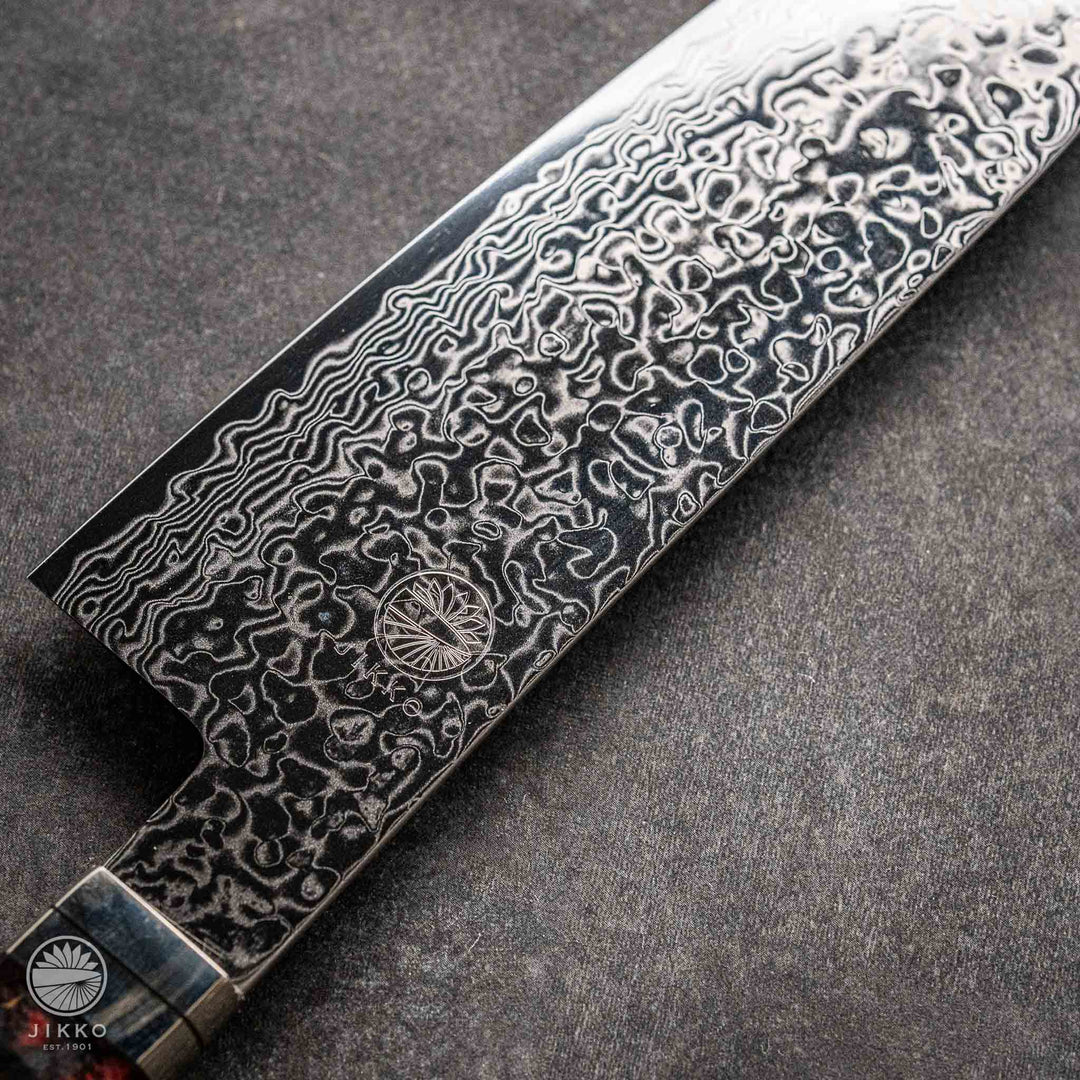 JIKKO Kappa Damascus Santoku (Multi-purpose) SG2 Starinless steel