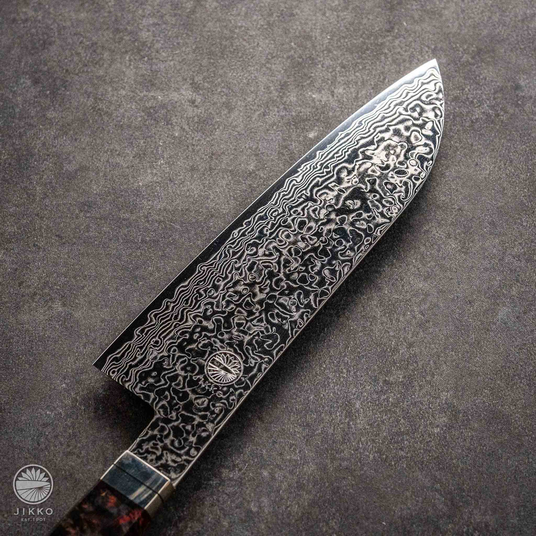 JIKKO Kappa Damascus Santoku (Multi-purpose) SG2 Starinless steel