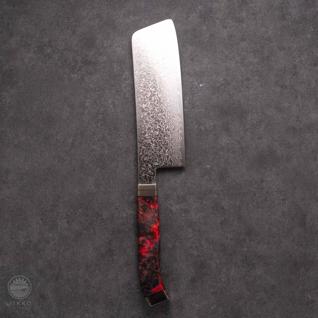 JIKKO Kappa Damascus Nakiri (Vegetable Knife) SG2 Starinless steel