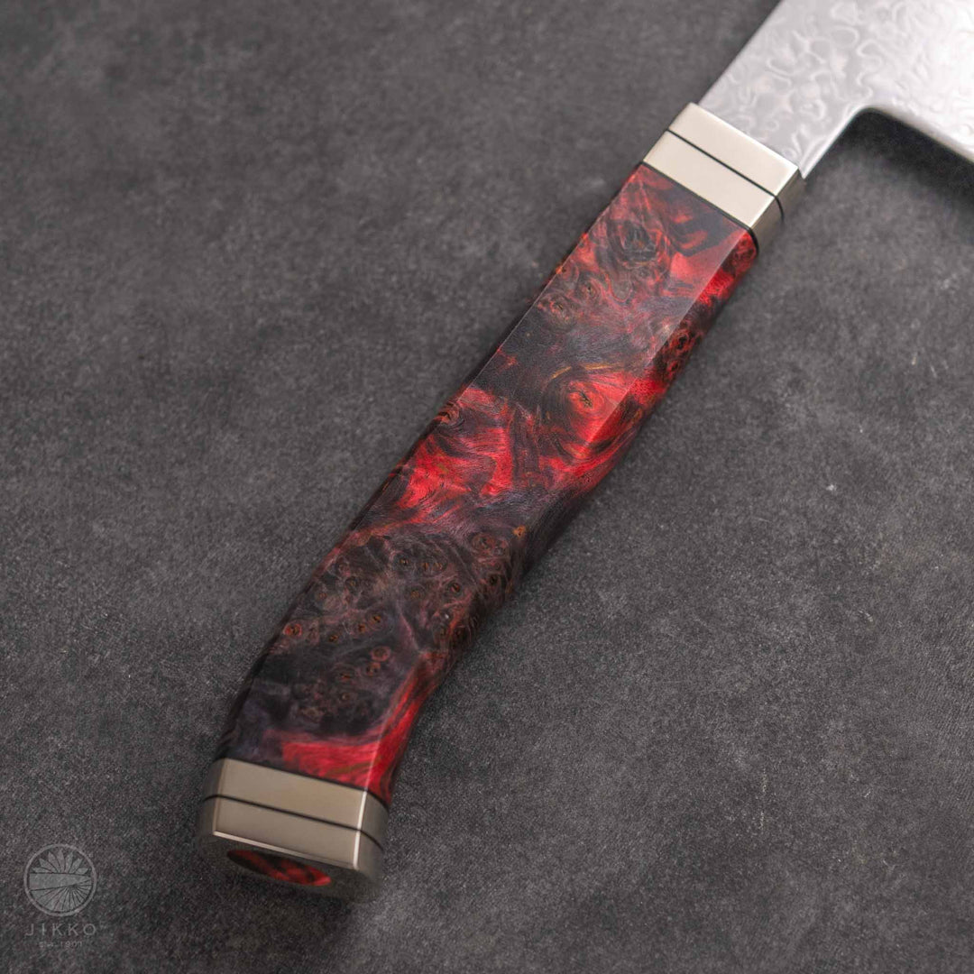 JIKKO Kappa Damascus Nakiri (Vegetable Knife) SG2 Starinless steel