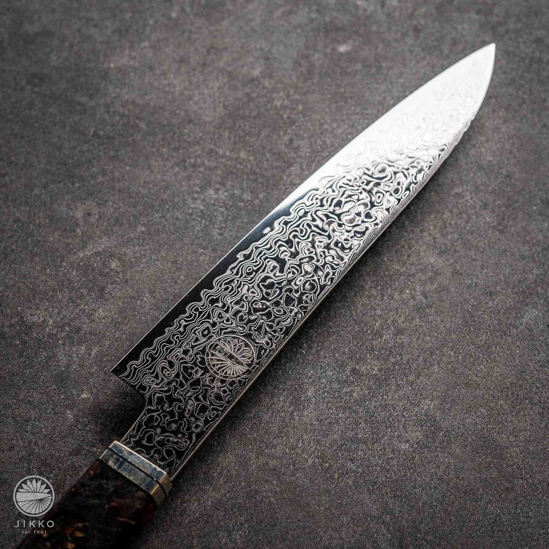 JIKKO Kappa Damascus Petty (Utility Knife) SG2 Starinless steel