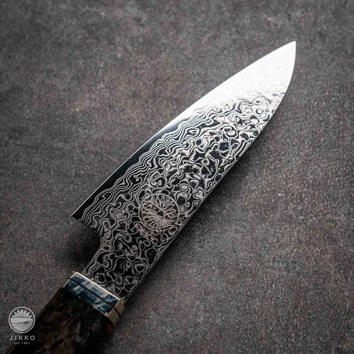 JIKKO Kappa Damascus Paring (Utility Knife) SG2 Starinless steel