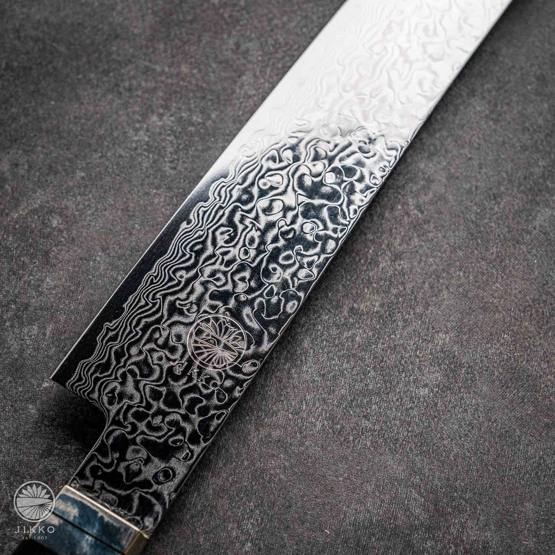 JIKKO Kappa Damascus Sujihiki (Slicer Knife) SG2 Starinless steel