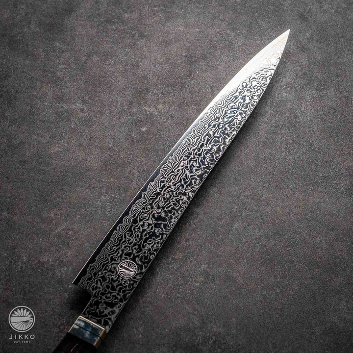 JIKKO Kappa Damascus Sujihiki (Slicer Knife) SG2 Starinless steel