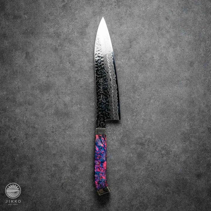 JIKKO Nishiki Damascus Gyuto (Chef Knife) SG2 Starinless steel