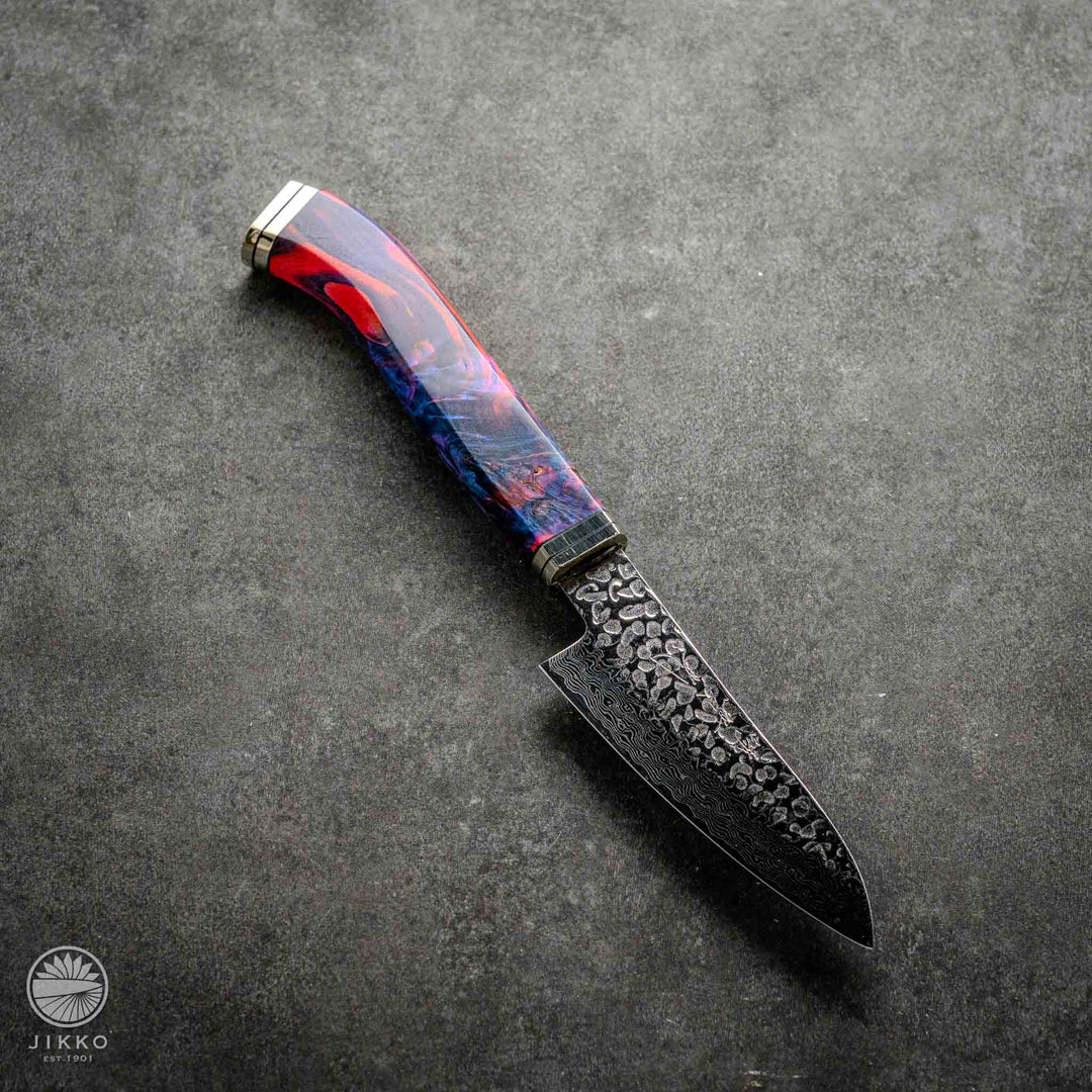 JIKKO Nishiki Damascus Paring (Utility Knife) SG2 Starinless steel