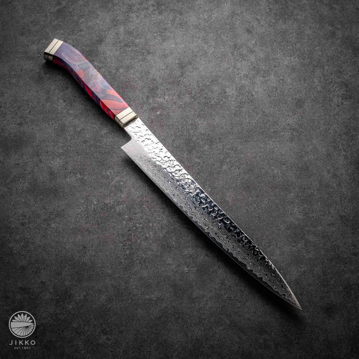 JIKKO Nishiki Damascus Sujihiki (Slicer Knife) SG2 Starinless steel