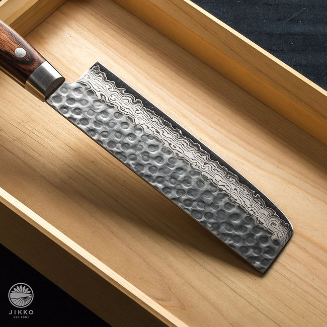 JIKKO Mille-feuille Nakiri knife VG-10 Gold Stainless Steel Japanese (Vegetable Knife)
