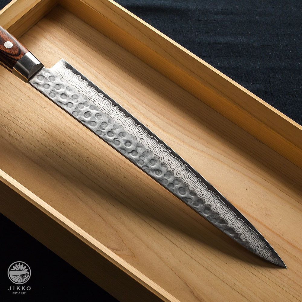 JIKKO Mille-feuille Sujihiki knife VG-10 Gold Stainless Steel Japanese (Slicer)