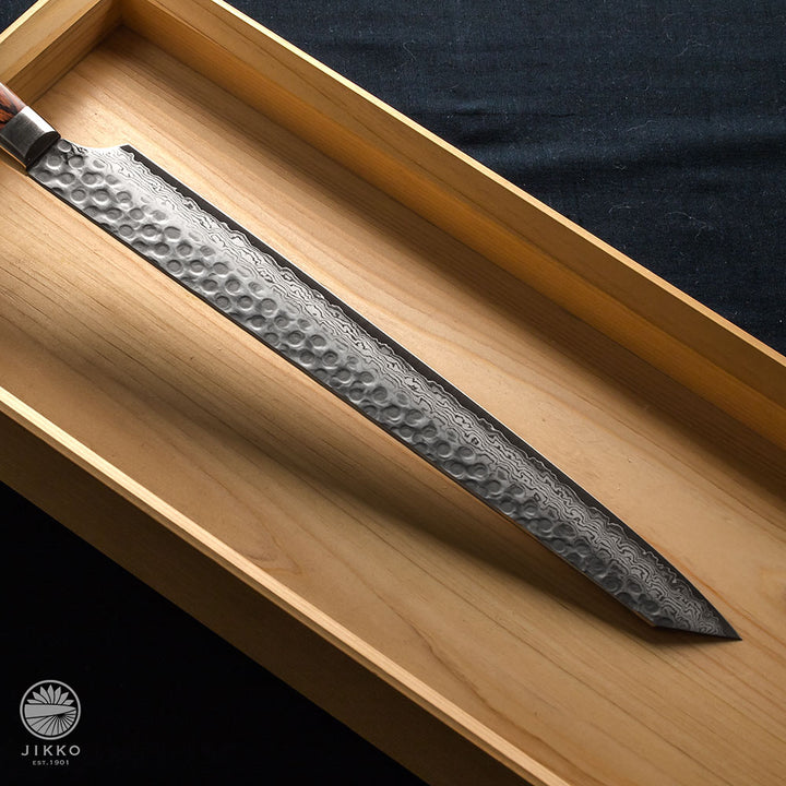 JIKKO Mille-feuille Kiritsuke Sashimi knife VG-10 Gold Stainless Steel Japanese