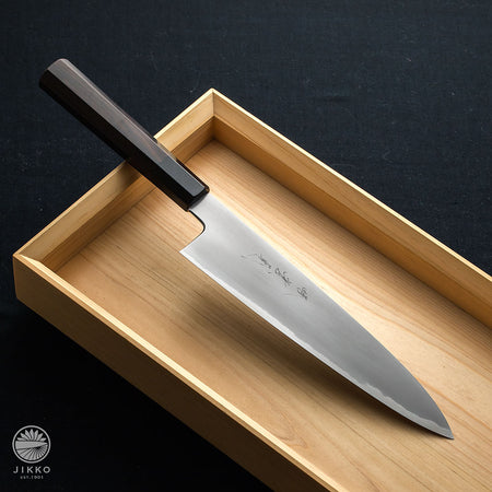 JIKKO Chef White 2 carbon steel Gyuto Japanese knife