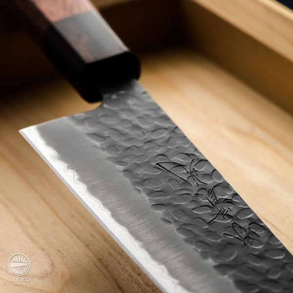 JIKKO Kiritsuke Mille-feuille Santoku knife VG-10 Gold Stainless Steel